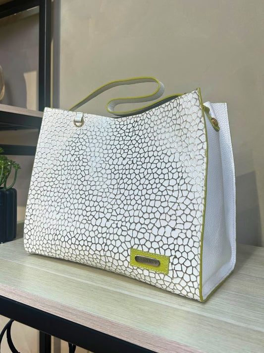 BOLSO EN CUERO KATI FOLIA TALCO X VERDE