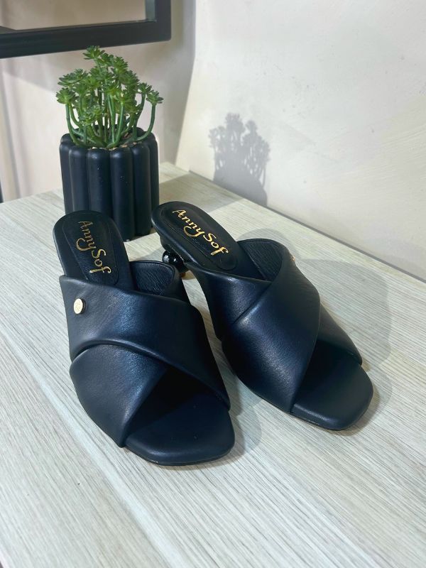 SANDALIAS DE TACÓN SMOOT NEGRO